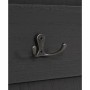 Detailaufnahme: Dunkelgraue MCW Wandgarderobe D13 im Shabby-Look mit Metallhaken.