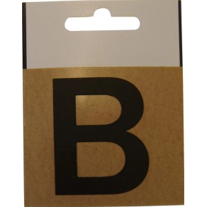 Schwarzer Klebebuchstabe B zum einfachen Anbringen – ideal für Schilder.