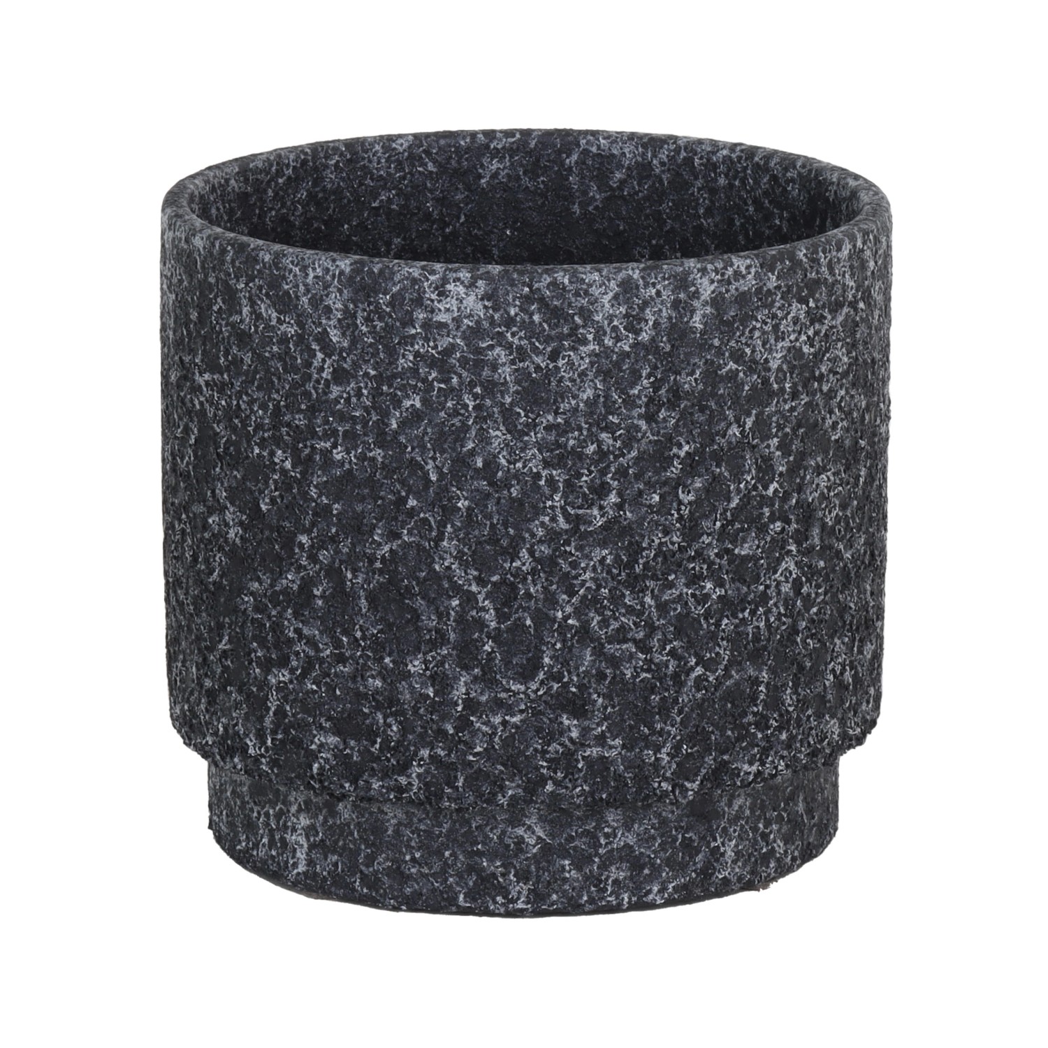 A.H.G. Keramiktopf Vulcano Kalt Rund Zylindrisch 13,5 cm x 12,5 cm Dunkelgrau