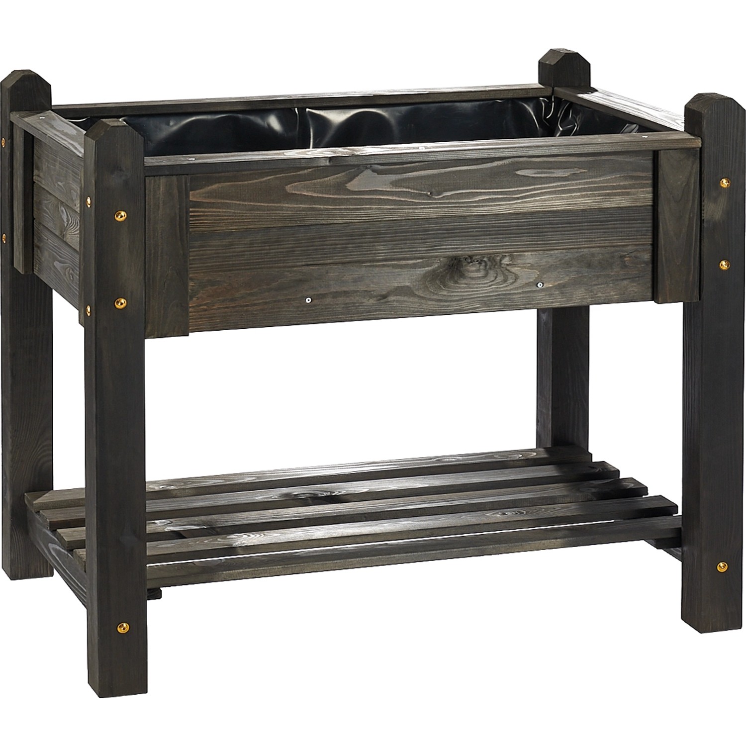 Wilk Hochbeet Premium 113 cm x 59 cm x 84,5 cm Schwarz