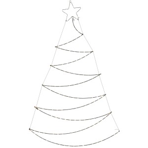 Schwarzer Deko-Tannenbaum mit LED-Lichtern und Stern, 89x150cm, festliche Weihnachtsdekoration.