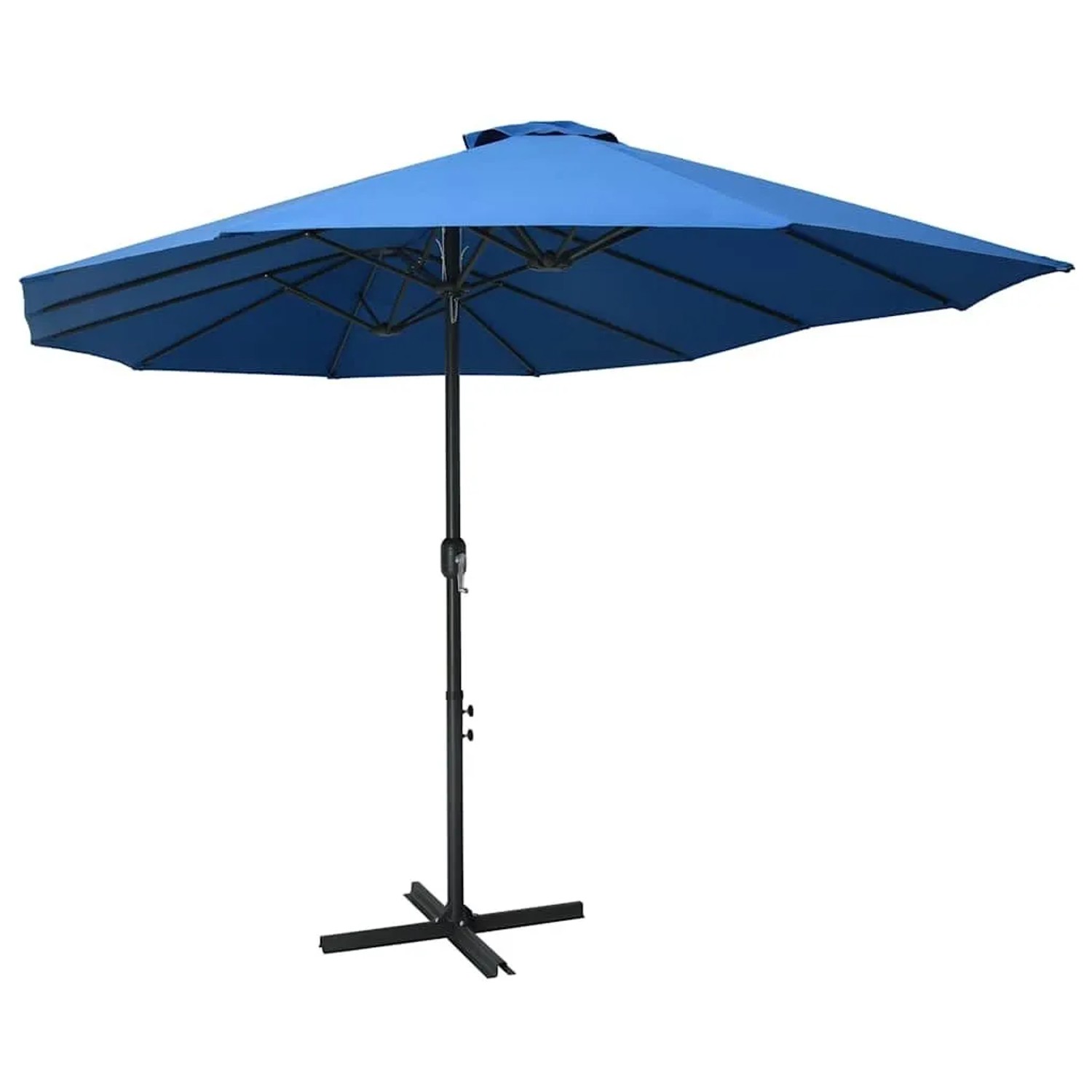 vidaXL Sonnenschirm mit Aluminium-Mast 460x270 cm Blau 47303