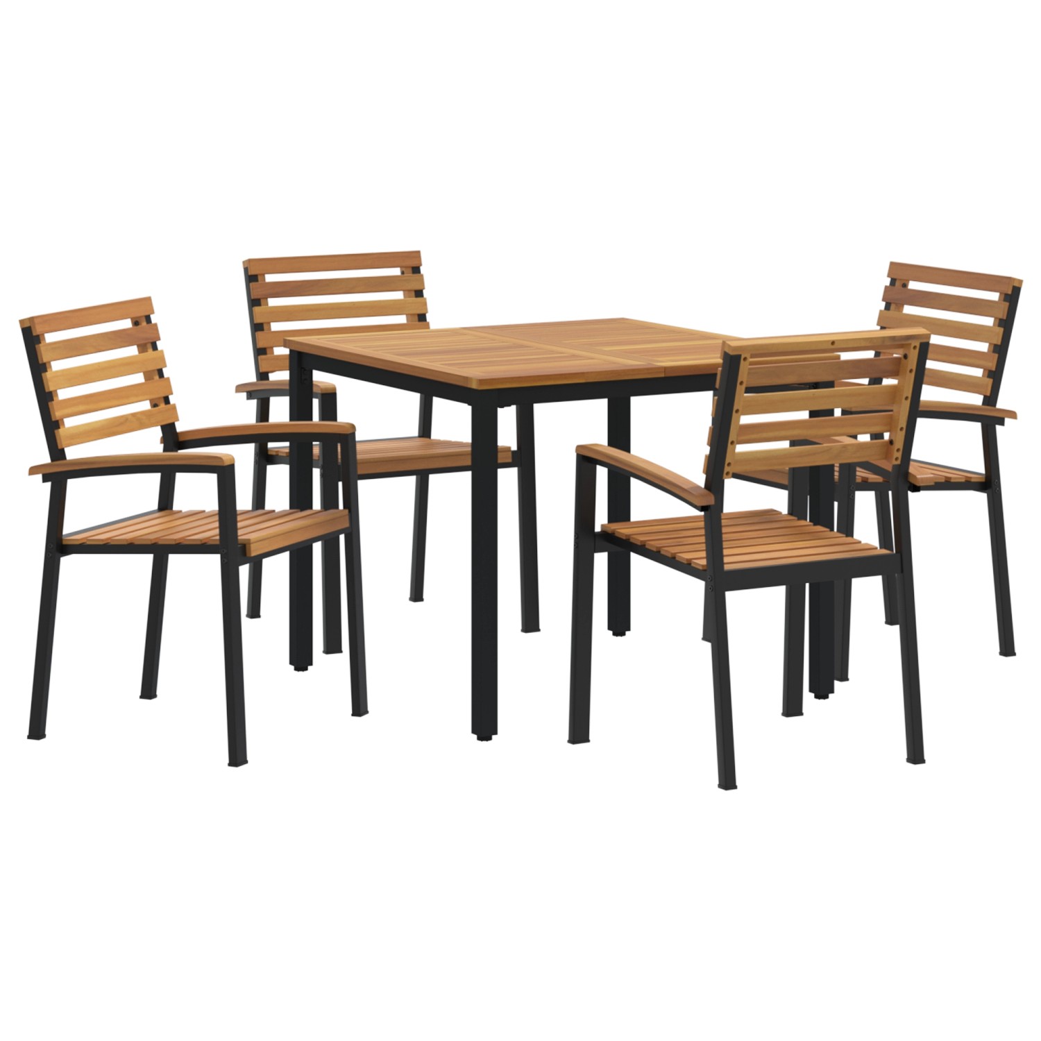 vidaXL 5-Teiliges Garten Essset aus Massivem Akazienholz und Metall 3284398 günstig online kaufen
