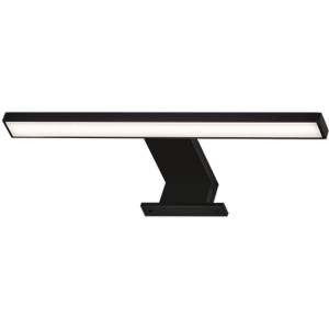 Schwarze Brilo LED-Spiegelleuchte Dun, 5W, für Bad und Spiegelmontage.