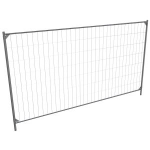 Mobilzaun, 2x3,5 m, feuerverzinkt, ohne Haken/Ösen. Standard Pro Bauzaun für Baustellen.