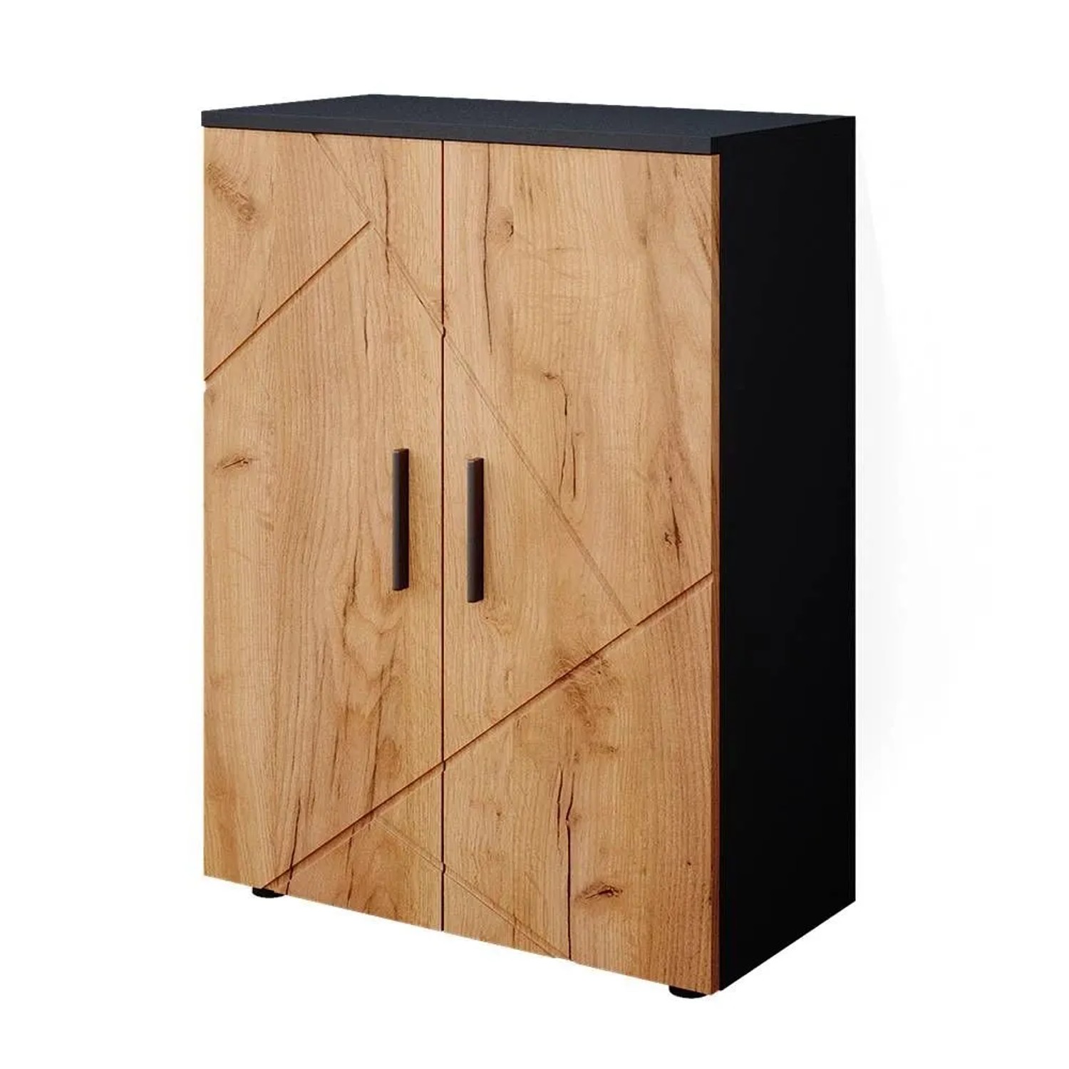 Vicco Midischrank Irma Anthrazit Goldkraft Eiche 60 x 81