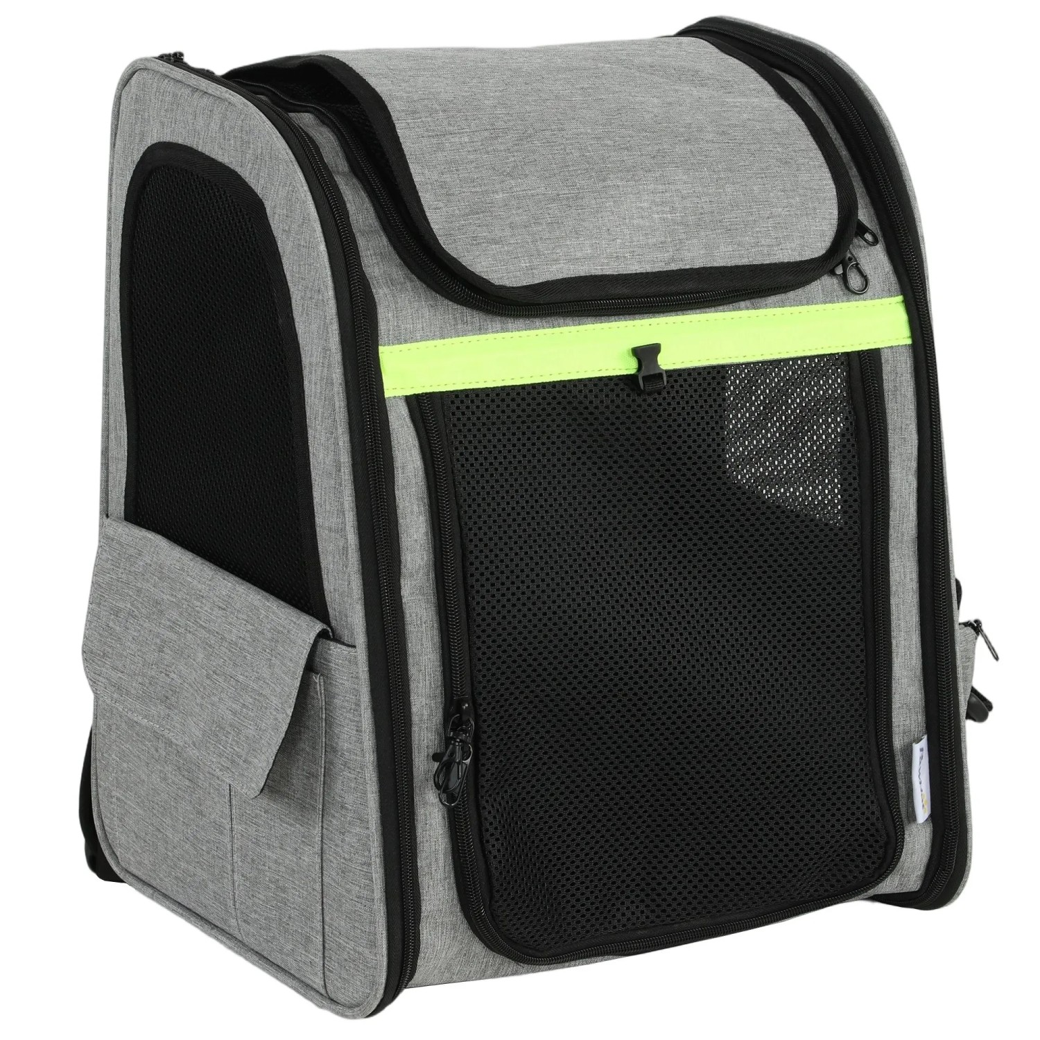 PawHut Katzentransporttasche Polyester 33,5L x 28B x 42H cm Hellgrau