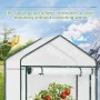 WOLTU Foliengewächshaus Treibhaus Gartenhaus Gewächshaus 100x50x190cm Weiß_6
