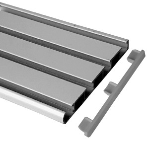 Bestlivings Seitendeckel für Aluminium Vorhangschiene, silberfarben, zur Schienen-Endmontage.