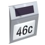 Basi Solar Hausnummer SHN 200 aus Edelstahl mit LED und Zahlen/Buchstaben Set