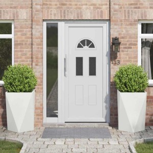 vidaXL Pflanzkübel 2 Stk Weiß 50 x 50 x 75 cm Stahl 883797