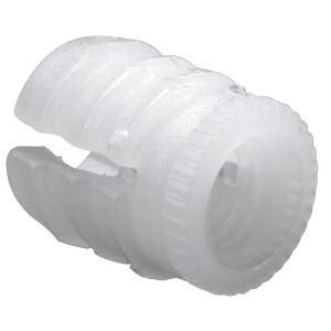 Weiße Hettich Kunststoffmuffe M6/10 mm für Möbelausstattung.