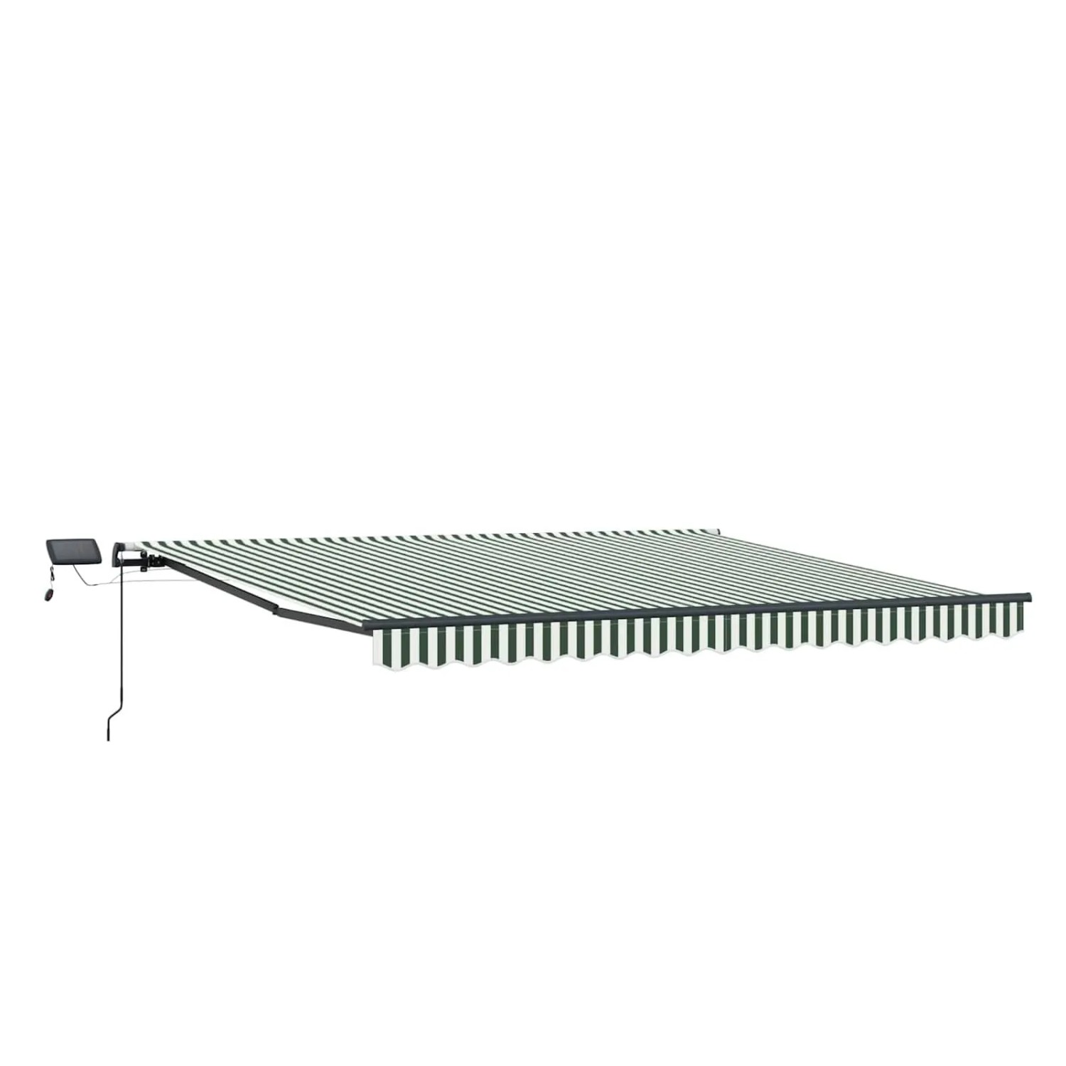 vidaXL Einziehbare Markise Grün und Weiß 450 x 300 cm Stoff 3331072