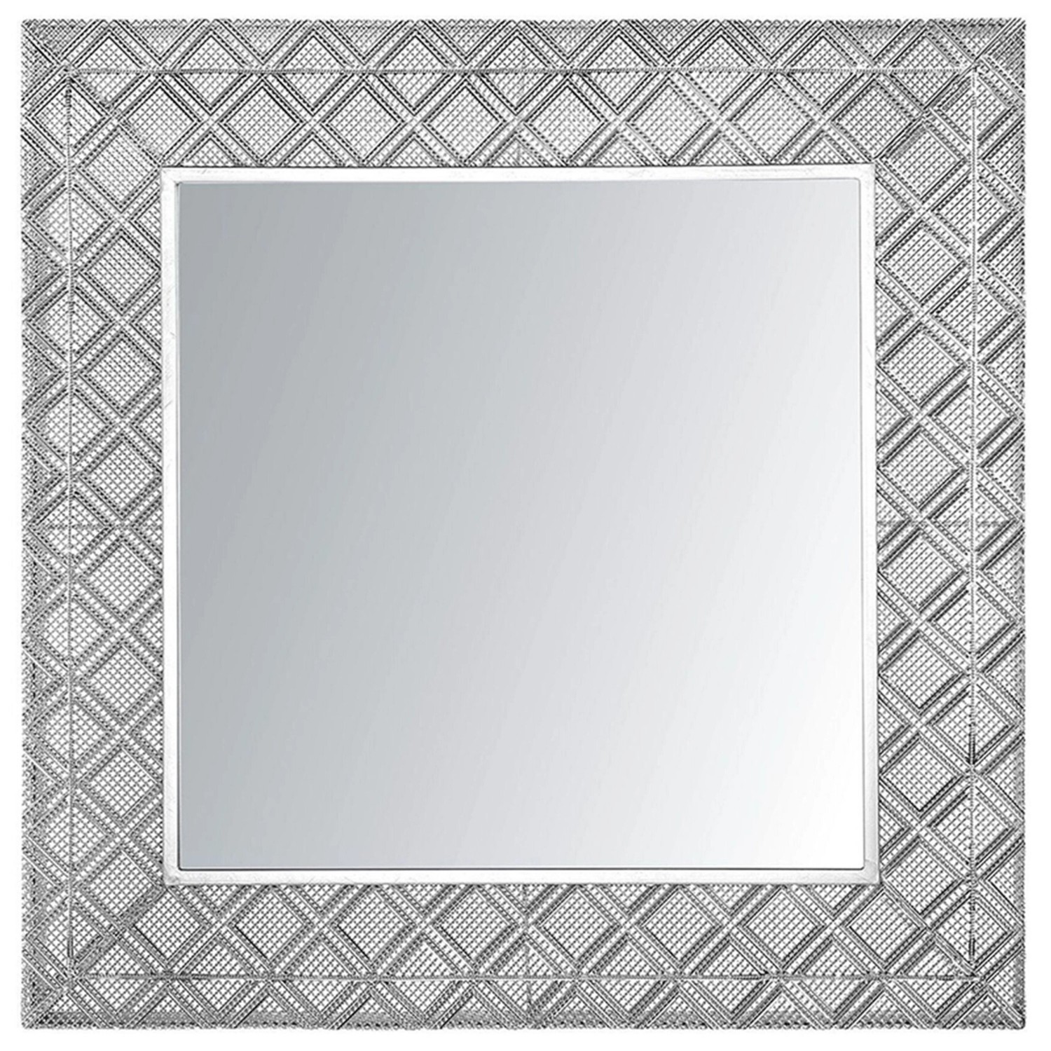 Beliani Wandspiegel EVETTES Silber 5x80x80