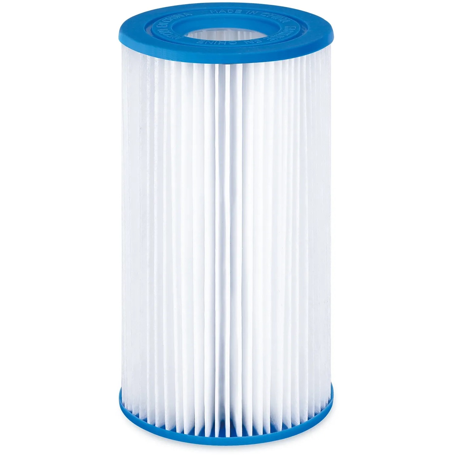 Filterkartusche für Summer Waves Quick Pool, blau-weiß, zylindrisch.