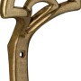 Wandhaken 1237 in Altmessing brüniert, Metallhaken für die Wandmontage.