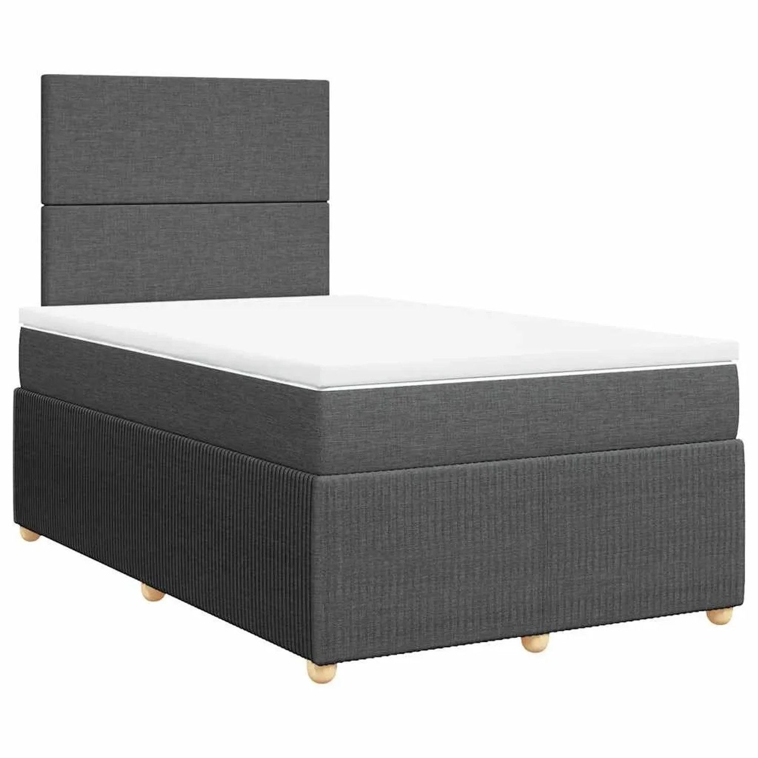 vidaXL Boxspringbett mit Matratze Dunkelgrau 120x200 cm Stoff 3292017 günstig online kaufen