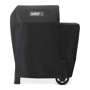 Weber Premium Abdeckhaube für Smoque Grill, schwarze Schutzhülle für Grillutensilien.