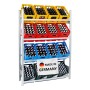 Verzinktes PROREGAL Getränkekistenregal Chiemsee mit 16 Kisten auf 4 Ebenen, Made in Germany.