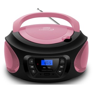 Cyberlux CL-620 CD-Player Tragbar CD/MP3/USB Radio Pink