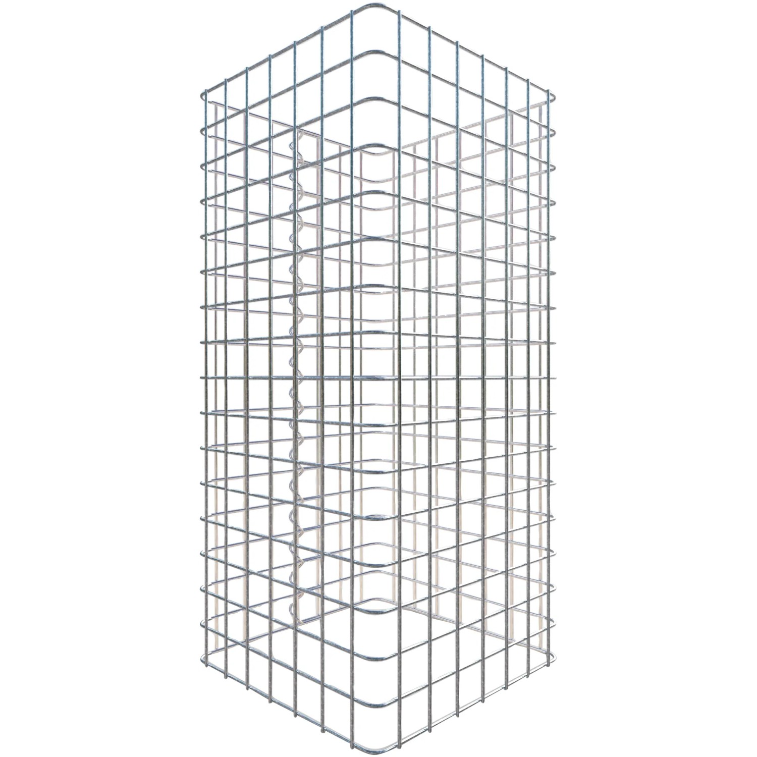 Gabiona Gabionen-Säule eckig 80 x 37 x 37 cm Maschenw 5 x 5 cm