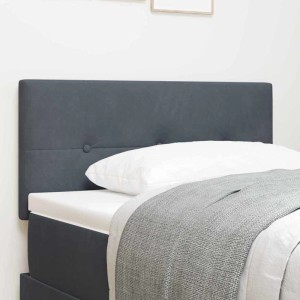 Graues LED Kopfteil (80 cm) aus Polyester für Betten mit Lichtleisten.