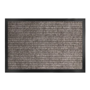 Beige KARAT Schmutzfangmatte Dura, 90x150 cm, mit rutschfestem Rücken und schwarzem Rand.