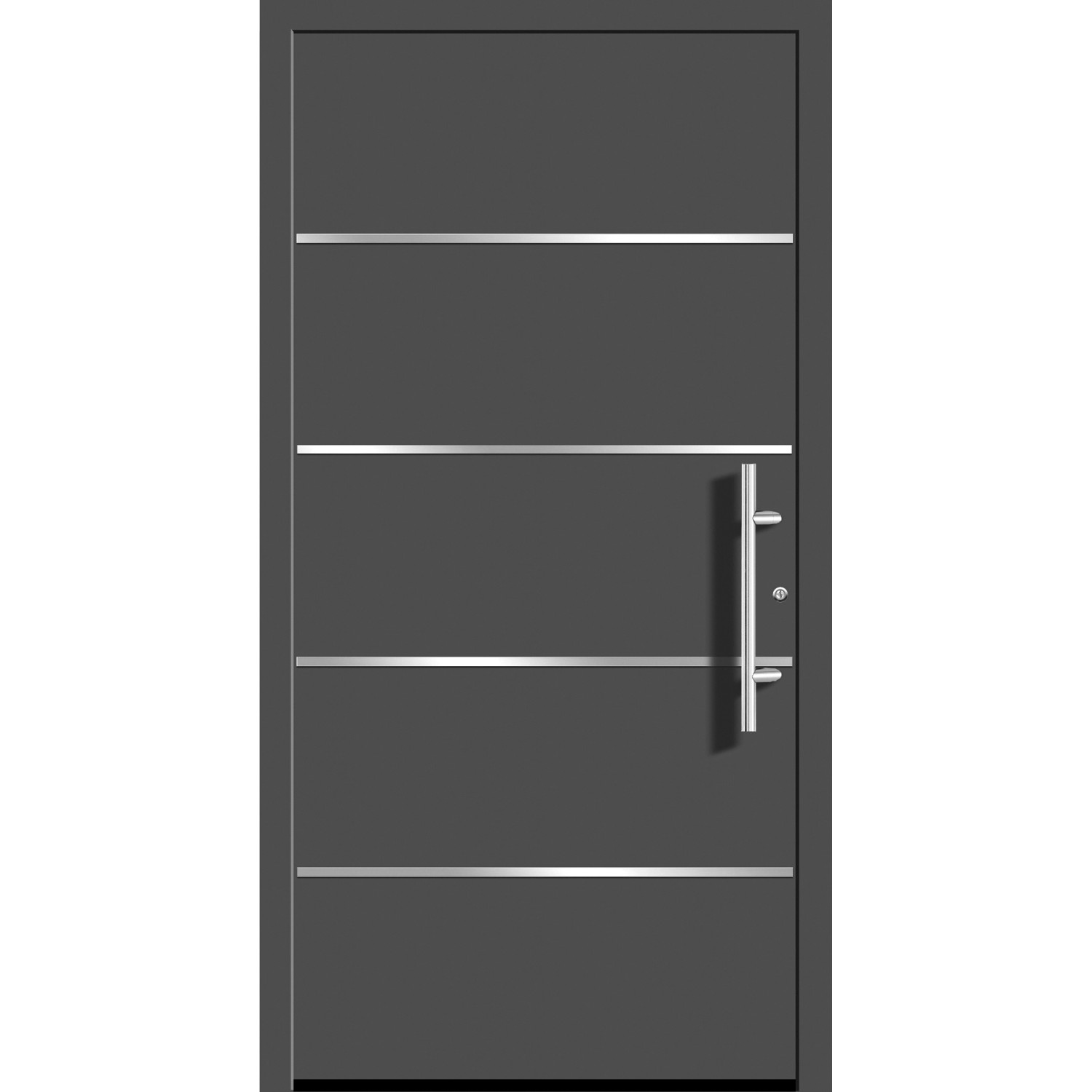 Aluminium-Haustür Modell Moderno M460/B 110 x 210 cm Anthrazit Metallic Rec günstig online kaufen