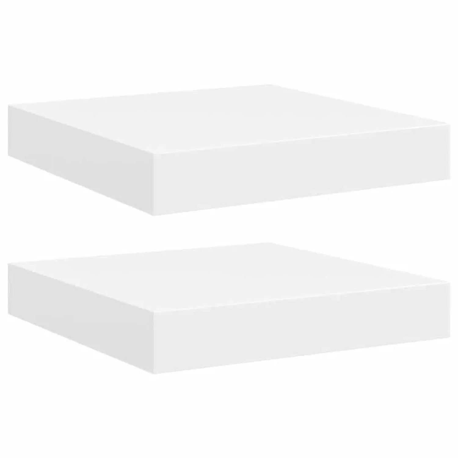 vidaXL Schweberegale 2 Stk Weiß 23x23,5x3,8 cm MDF 323803