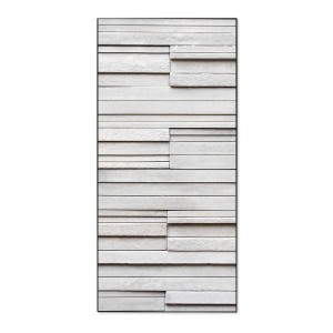 Schwarze Banjado Magnettafel 37x78cm mit Relief-Motiv als Wanddekoration.