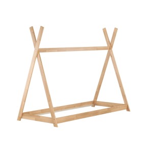 Erst-Holz Flachbett Bodenbett in Tipi-Form 90 x 200 cm Buche Geölt Modell 71 ohne Zubehör