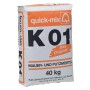 Quick-Mix Putz- und Mauermörtel, 40 kg Sack, Kalk-Zementmörtel für Innen- und Außenwände.