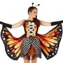 Frauenkostüm Schmetterling Großer Feuerfalter mit Flügeln, Kleid, Handschuhen und Fühlern