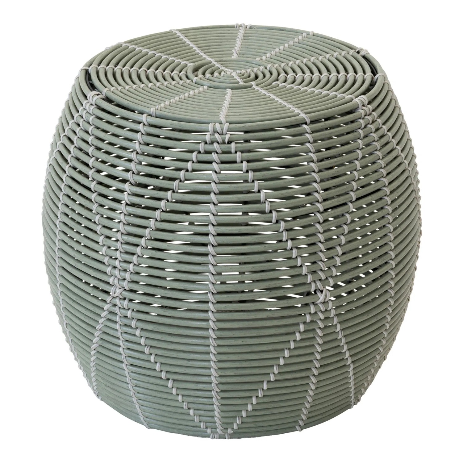 Lesli Hocker Birma Wicker Ø 46 Cm X 40 Cm Grün
