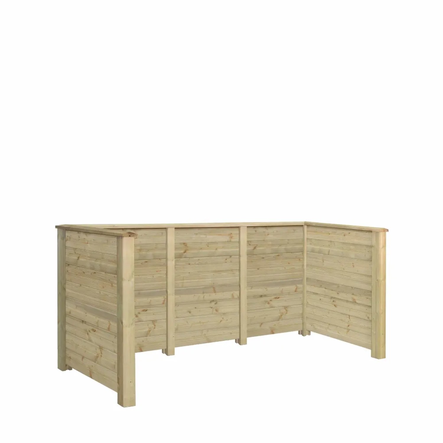 Mülltonnenverkleidung Plank Nadelholz druckimprägniert 294 cm x 97 cm x 108 cm