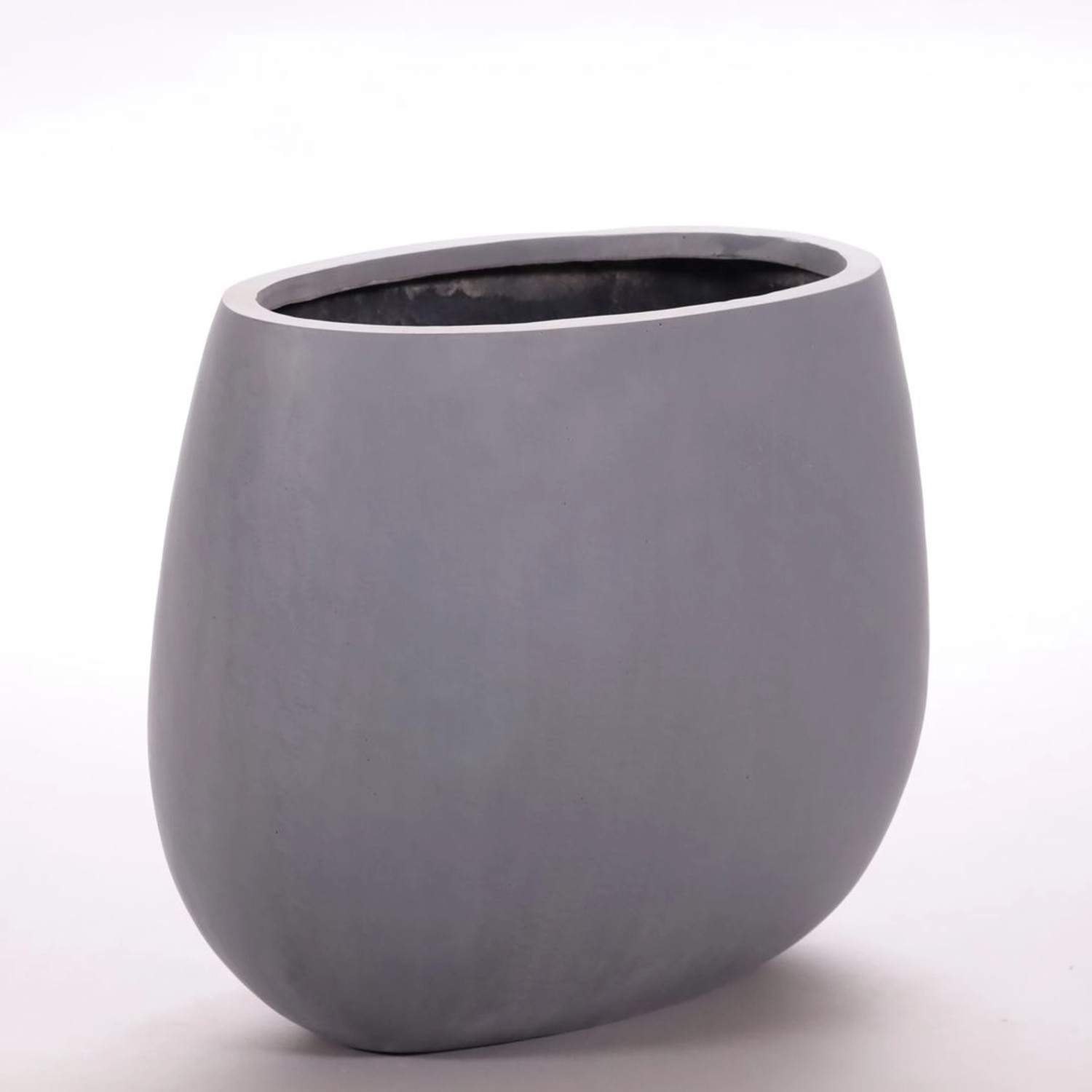 Elegant Einrichten Pflanzkübel Fiberglas 31x17x26cm Grau günstig online kaufen