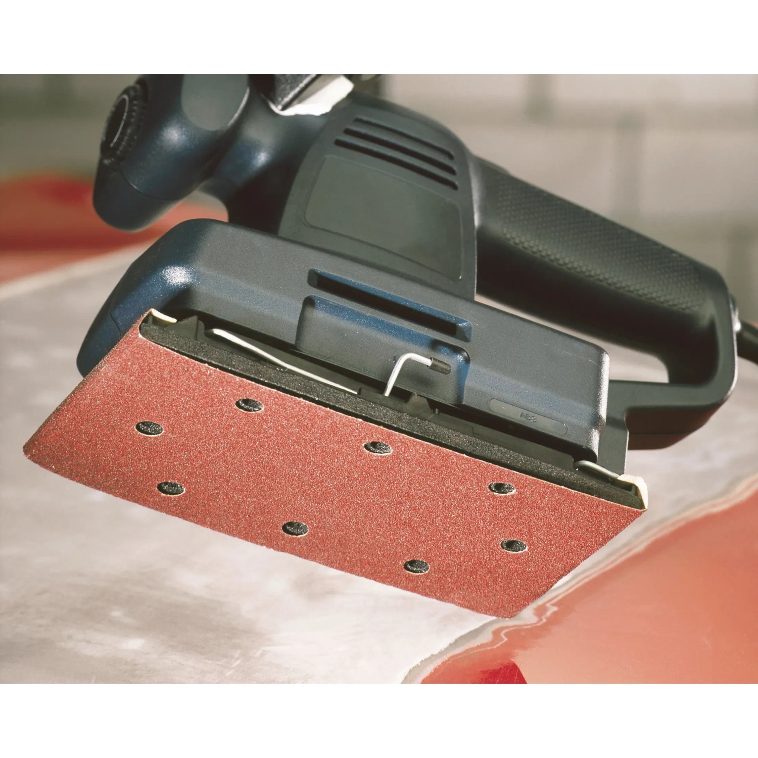 LUX Schleifstreifen K40, 93x230mm, Zubehör für Schwingschleifer zum Bearbeiten von Holz und Metall.