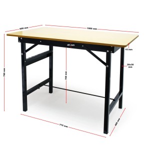 Wiltec Werkbank 100X60X76Cm Klappbar Werktisch 150Kg Arbeitstisch Werkstatt