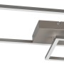Moderne LED-Deckenleuchte Padella, 25W, Nickel matt, mit rechteckigen Lichtelementen.
