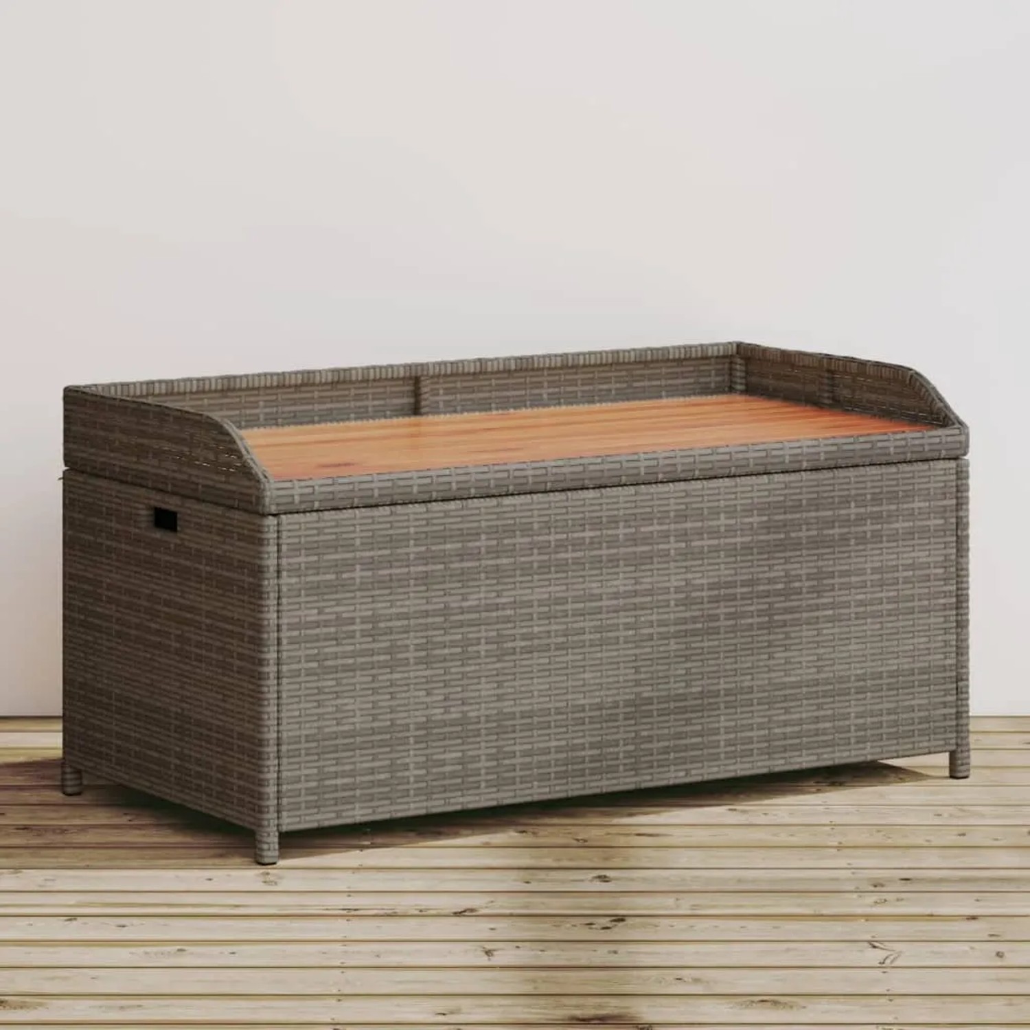 vidaXL Bank mit Stauraum Grau 100 x 50 x 52 cm Poly Rattan wetterfest kaufen bei OBI