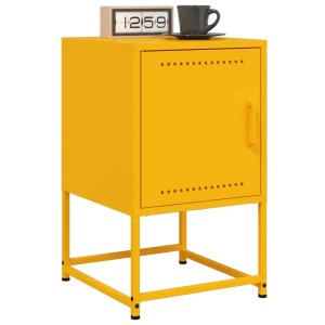 vidaXL Nachttische 2 Stk, Senfgelb 36x39x60,5 cm Stahl 846453
