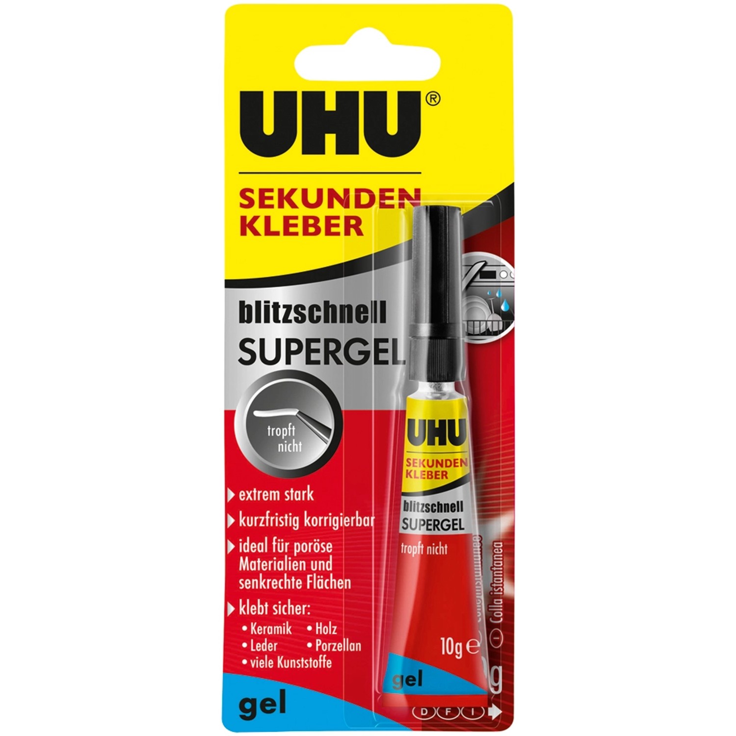 Uhu Sekundenkleber Blitzschnell Supergel 10 g