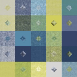 d-c-fix Tischdecke Victor Blau, ovale, abwischbare Tischdecke mit Karomuster in Blau- und Grüntönen.