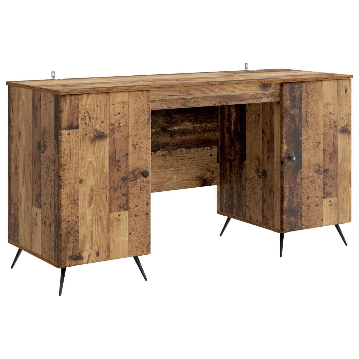 vidaXL Schreibtisch mit Regal Altholz 142,5 x 50 x 75 cm Holzwerkstoff 3414637