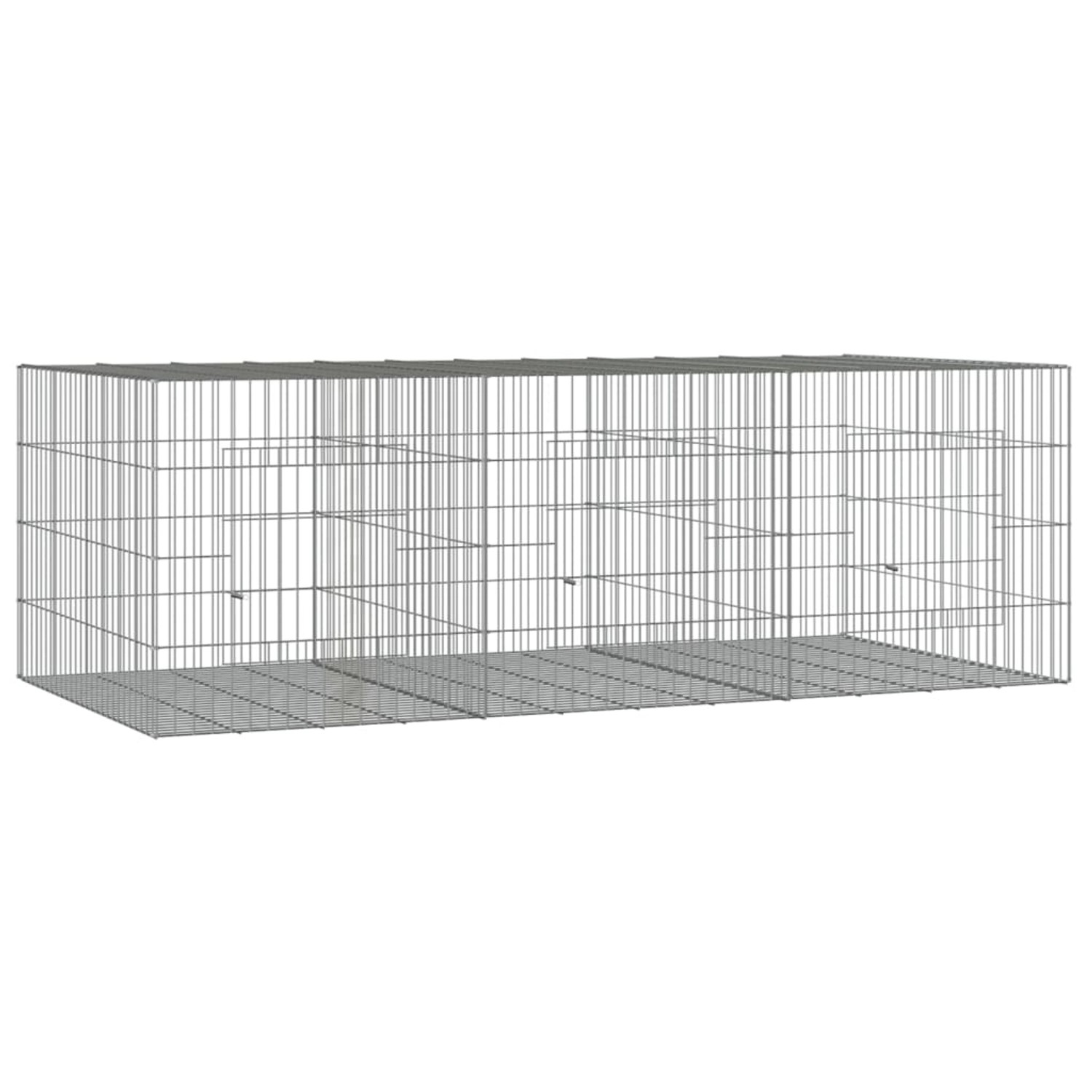 vidaXL Kaninchenkäfig 3 Paneele 163x79x54 cm Verzinktes Eisen vidaXL KaninchenkÃ¤fig 3 Paneele 163x79x54 cm Verzinktes E...