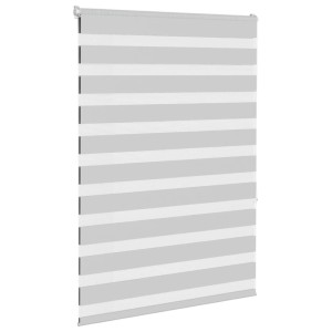 vidaXL Doppelrollo Hellgrau 100x150 cm Stoffbreite 95,9 cm Polyester 4014443