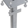 Silberner Pfostenanker (50,6 cm) aus Metall zum Einbetonieren für Zaunbau & Sichtschutz.