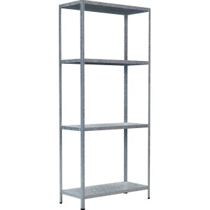 Schulte Steckregal, verzinkt, 180x80x35cm, mit 4 Böden. Ideal für Keller, Garage oder Werkstatt.