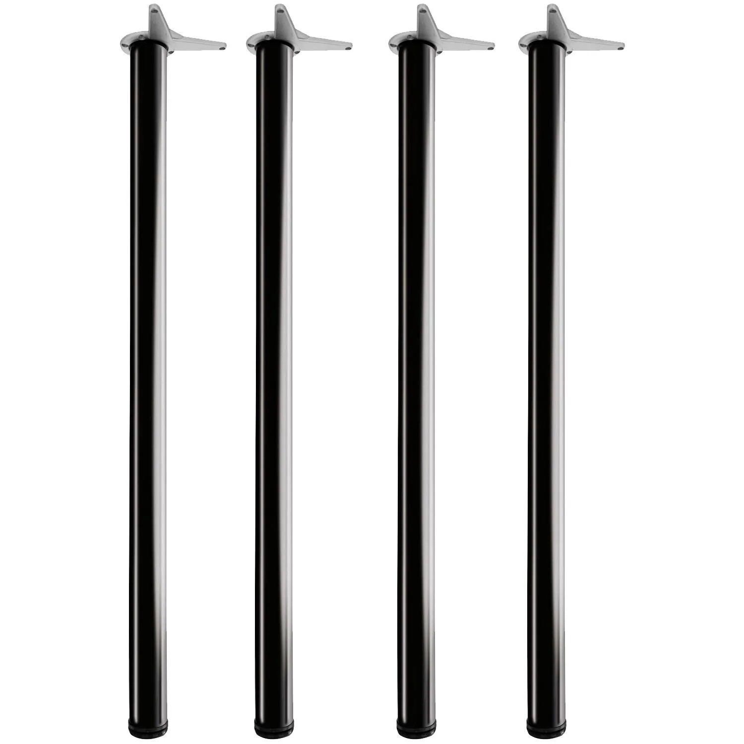 vasalat Set Camar Tischbeine Höhenverstellbar Rund Stahl Schwarz 1.100-1.130 mm 4 Stück