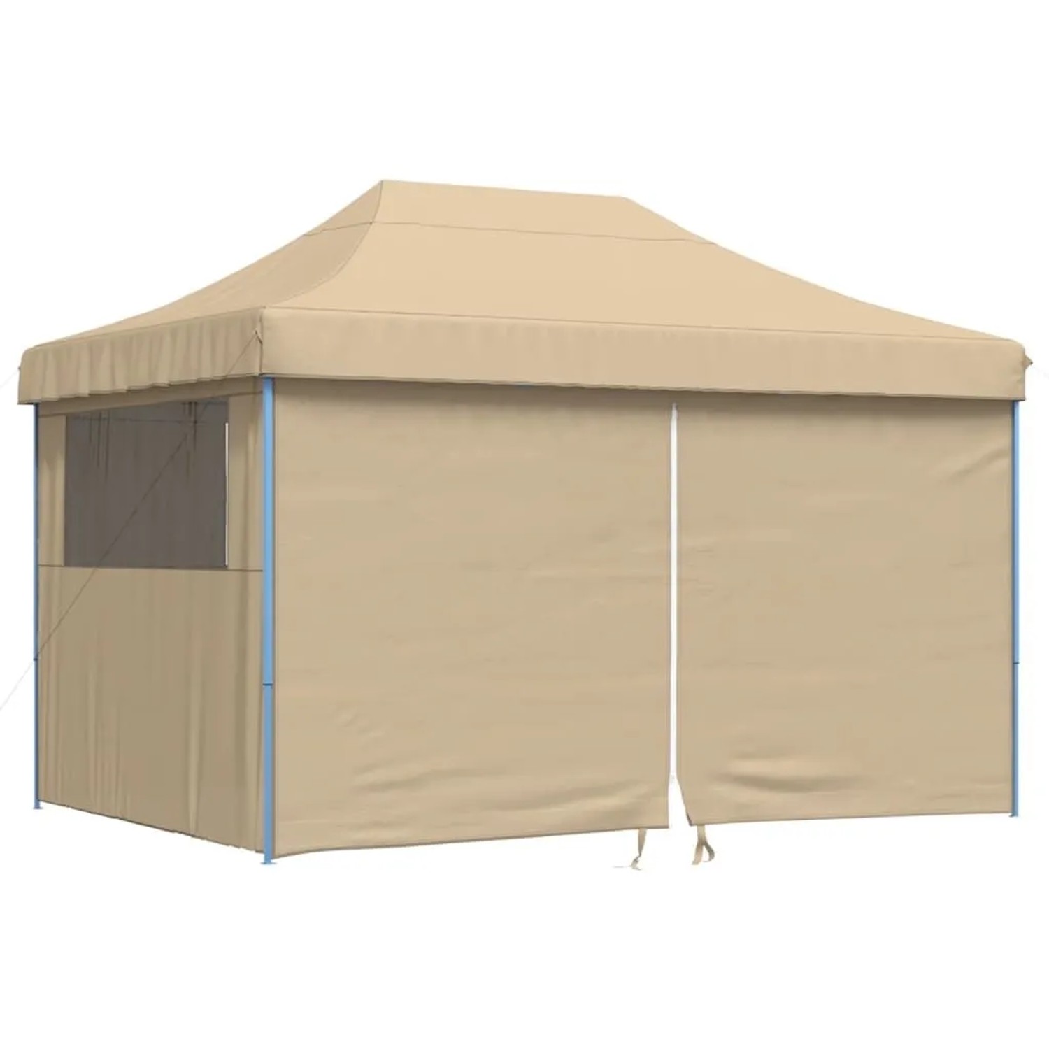 vidaXL Partyzelt Faltbar Pop-Up mit 4 Seitenteilen Beige 4005023